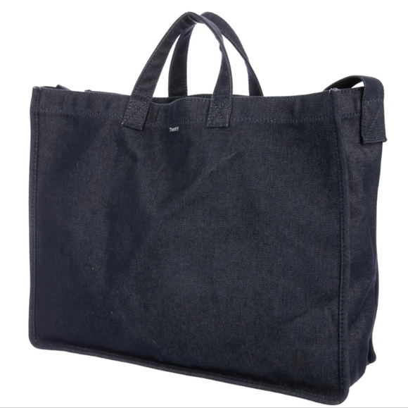 Theory Denim Blue Tote Bag Office Siren - Picture 16 of 16